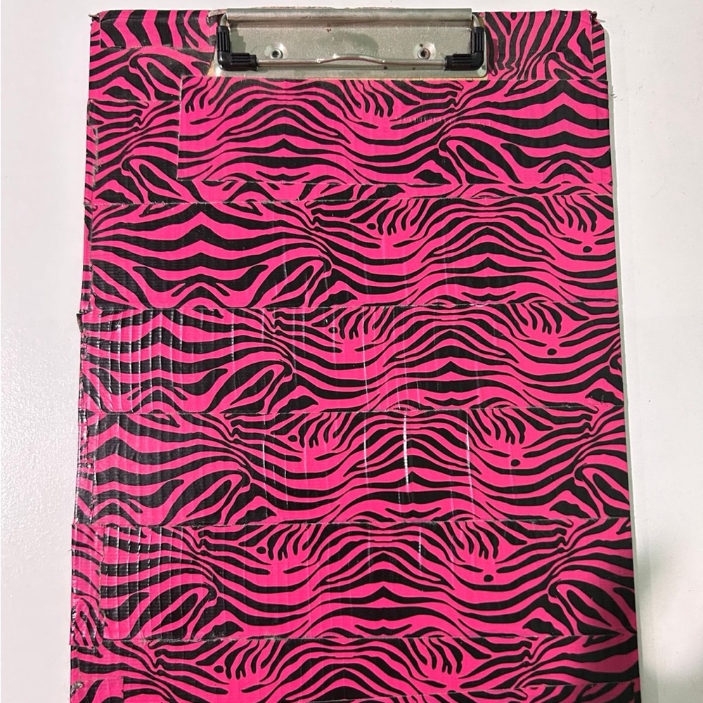 clipboard that i duct taped myself LOL